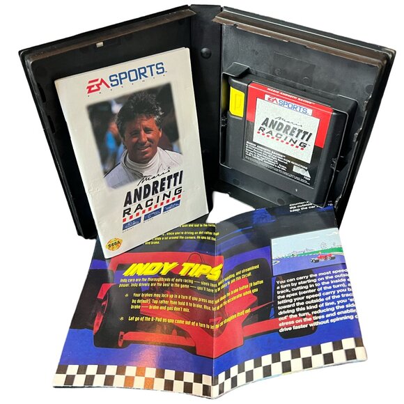 Mario Andretti Racing (Sega Genesis 1994)Game with Manual & Case ,Gently used, - Picture 3 of 12